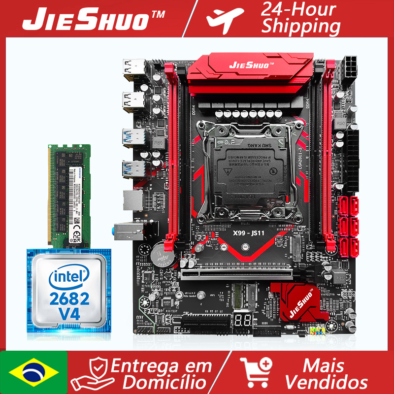 X99 Dual Cpu Motherboard Combo - X99-JS11 LGA 2011-3 + زيون E5-2682