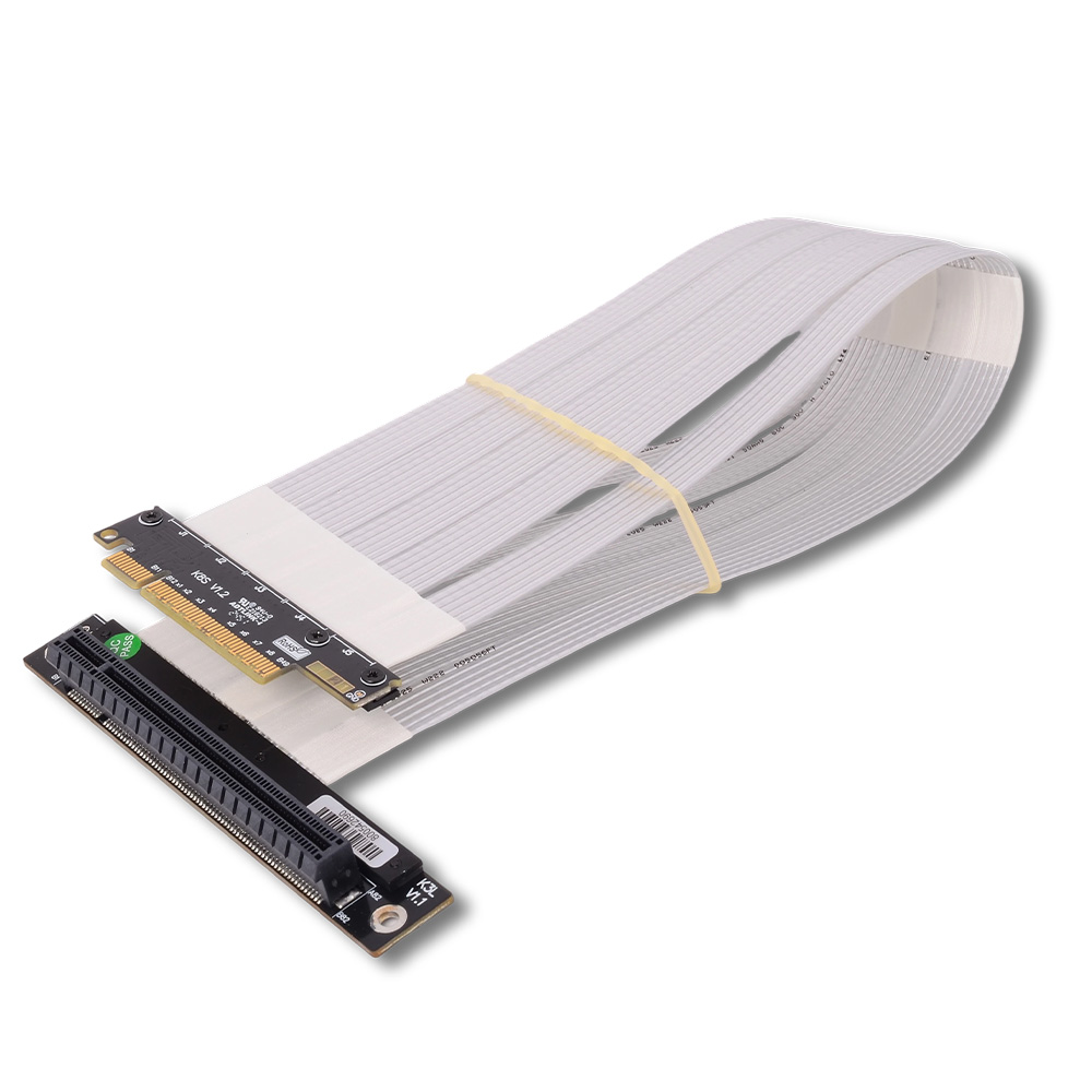كابل تمديد ADT-Link PCI-E 5.0  - مراجعة Pcie 4.0 X16 Riser Cable 90 Degree وسعره