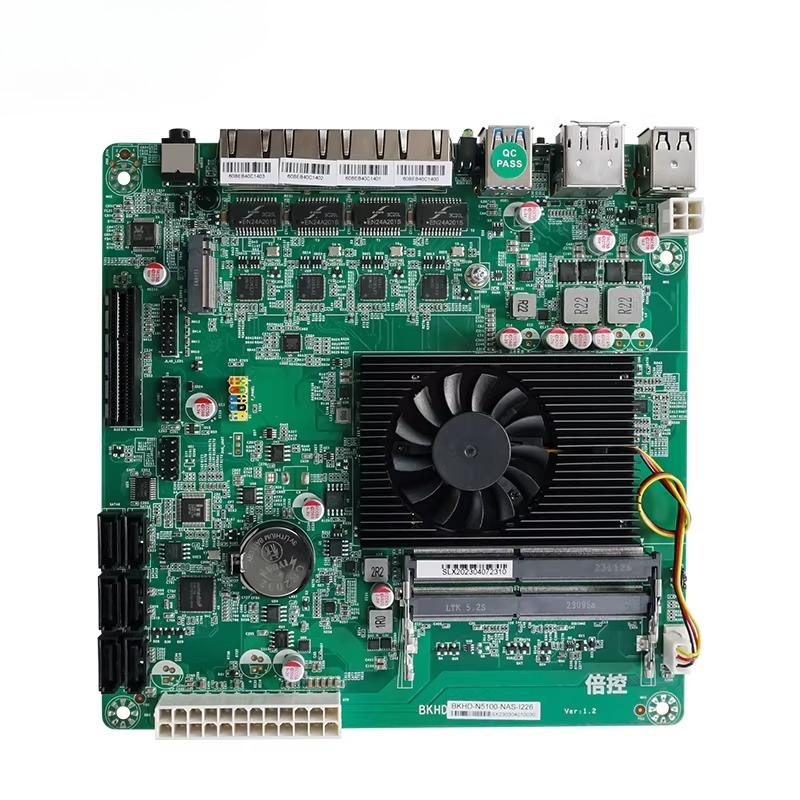 N5105 رباعي النواة N100 توجيه  - مراجعة Nas Motherboard N100 6 Sata وسعره