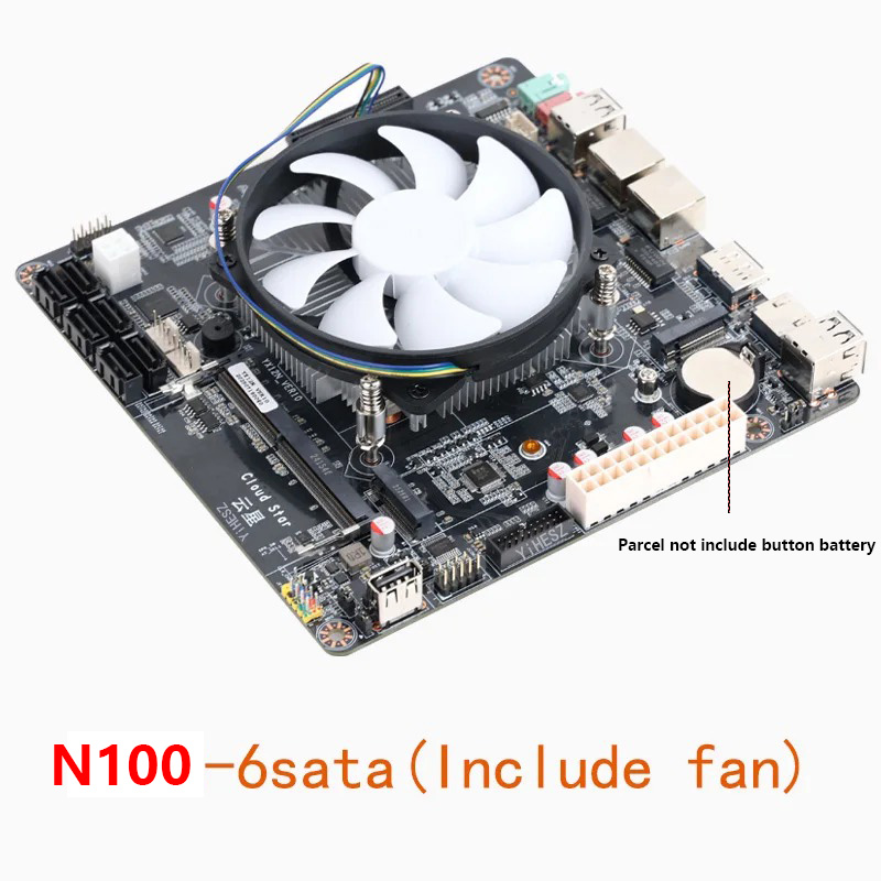 لوحة أم Intel N100 Mini-ITX مع - مراجعة Nas Motherboard N100 6 Sata وسعره